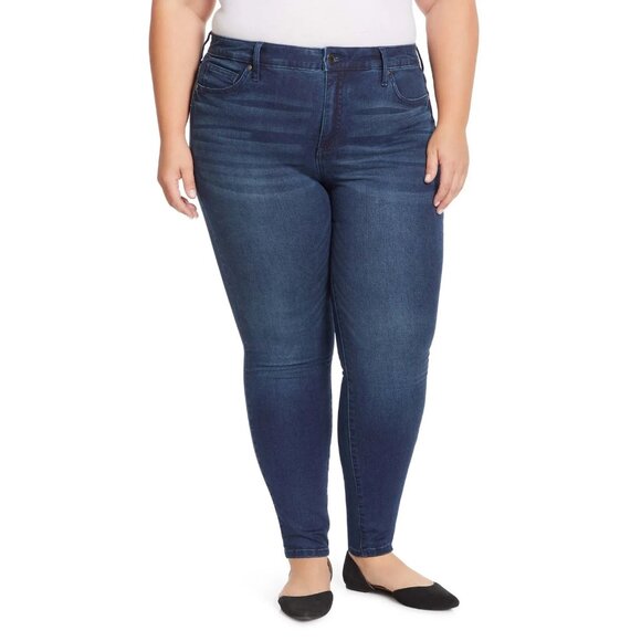 Terra & Sky Women's Plus Size Skinny Jeans, Size 24WP (Petite), 32.5" inseam - Picture 3 of 4